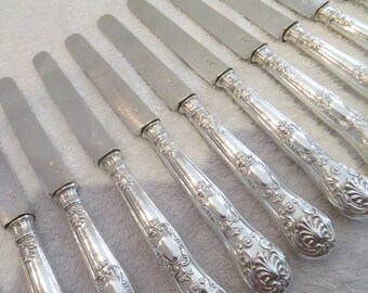 Couteau à Entremets Argenté Saglier Frère & Cie - Modèle Louis XV - Occasion