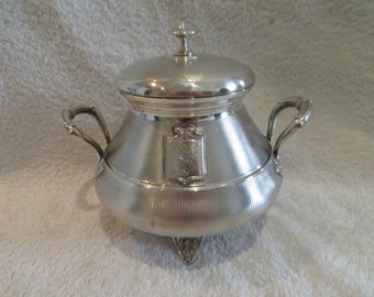 Superbe sucrier argent 950 Guilloche 2 blasons orfèvre Lavallee Magnificent 19th c French 950 guilloche silver sugar bowl