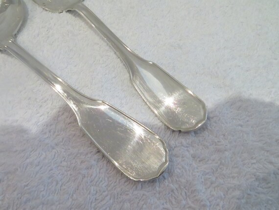 Couvert à servir la glace métal argenté contours (2p ice