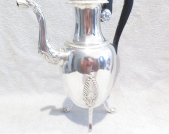 Large coffee pot 1.1L 950 silver Old man Empire style goldsmith N Xavier Goulin Gorgeous 1830 French 950 dilver large coffee pot 29.3cm