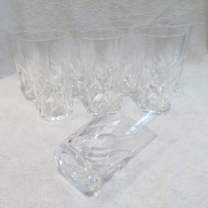 Seltene 8 Gläser mit Orangeandenkristall Saint Louis Modell Bidassoa Vintage französischer Kristall Longdrinkbecher Highball 34cl