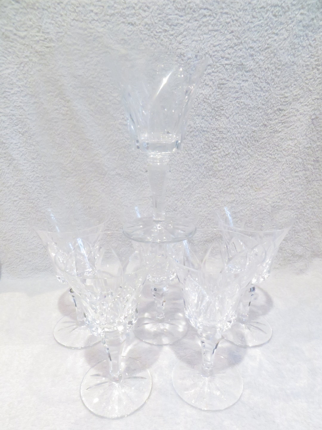 6 Red Wine Glasses 15cl Cristal Saint Louis unsigned Model Camargue