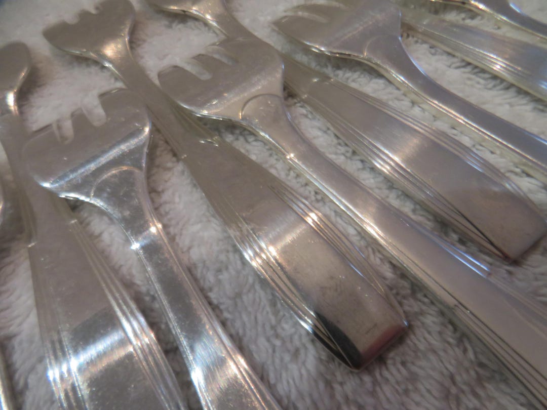6 Fourchettes à Huîtres En Argent – Orfèvre LP – Argenterie Française