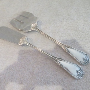 Cutlery to serve louis XIV style goldsmith SFAM Vintage French silver-plated 2p fish serving set