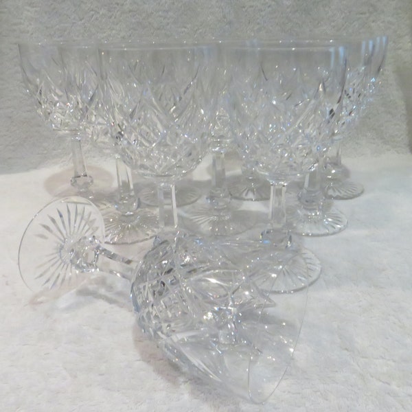 Superbe ensemble 10 verres à eau 26cl cristal Baccarat avant 1936 modèle Colbert Magnificent French crystal water glasses