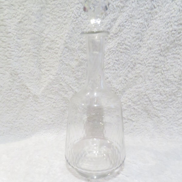 Carafe à vin cristal Baccarat modèle Champigny taille richelieu H 27,8cm early 20th c French crystal wine decanter