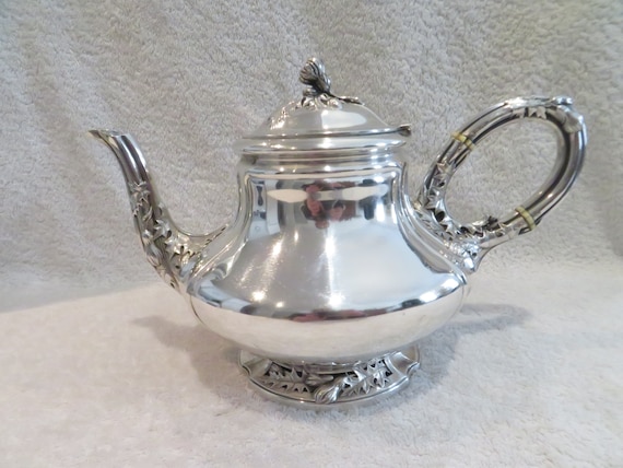 Magnifique Théière Argent 950 Minerve Style Art Nouveau Décor Chardons  Orfèvre Debain Magnificent 1900 French 950 Silver Tea Pot Thistles 