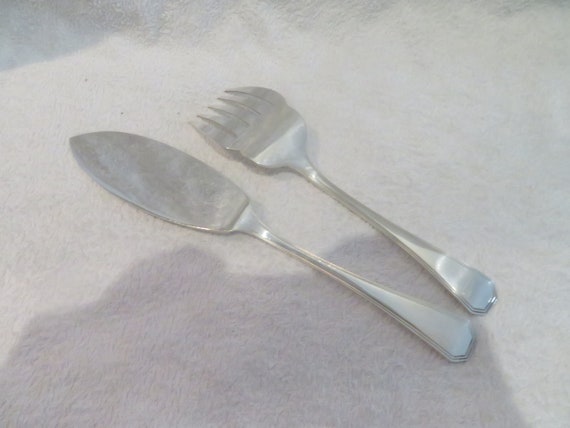 Service à Poisson Ancien – Argent Sterling – Motif Guirlandes – France