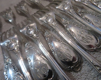 Service à Poisson Manche Argent 950 Minerve St Louis XVI Orfèvre