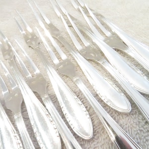 11 silver plated snail forks art deco style goldsmith Argental French silver-plated snail forks