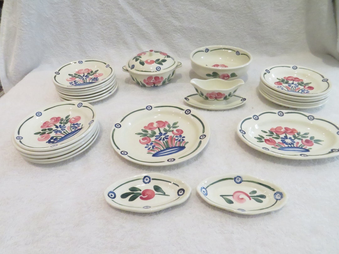 Belle Dinette Faience Décor Floral Faience Choisy Creil Montereau