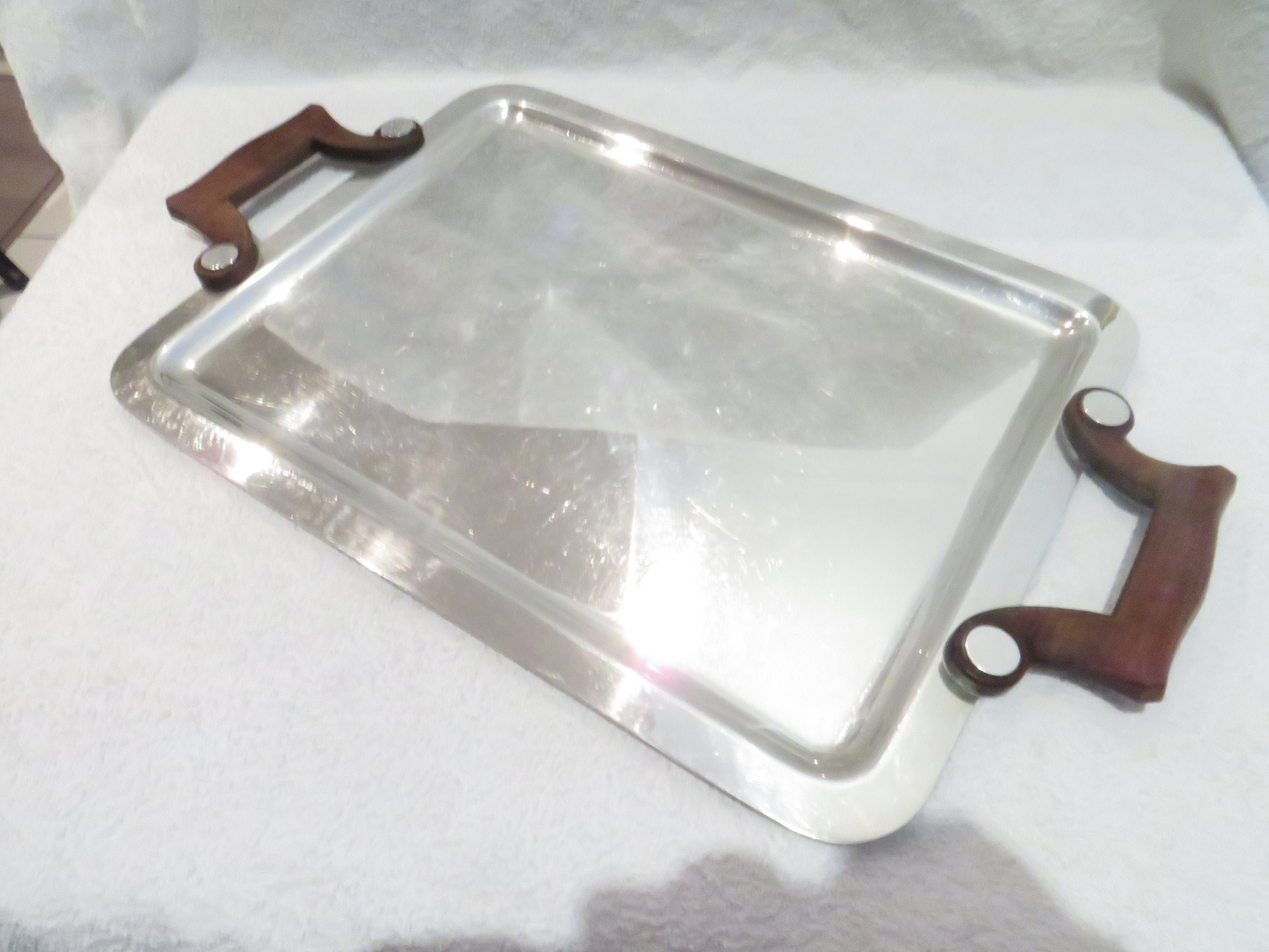 Superb silver-plated tea and coffee serving tray, art deco style, French goldsmith Christofle, 1930s