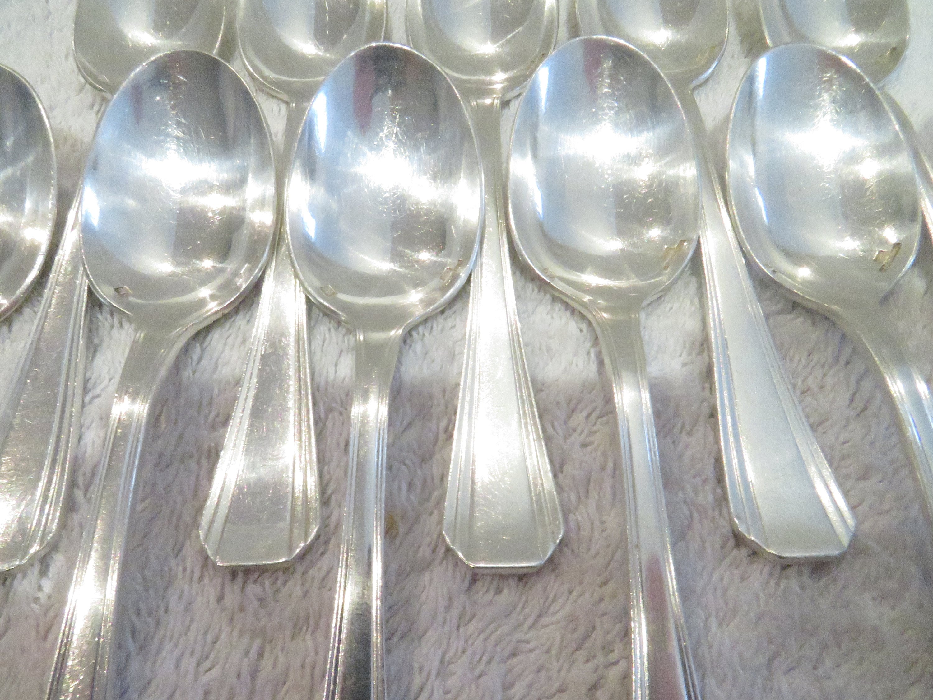 11 cuillères à café CHRISTOFLE Modèle BOREAL Art Déco METAL ARGENTE