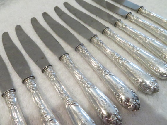 Couteau Ancien Rocaille En Argent - Pour Dessert Ou Beurre - France - Antiquité