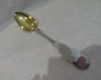 Belle cuillère à ragout argent 875 84 zolotnik Russe (Jitomir) modèle uni-plat 19th c Russian 875 silver 84 zolotnik serving spoon Jitomir