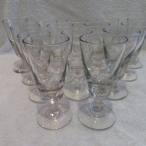 Nice set of 14 mismatched absinthe glasses 19th century (19th c French absinthe glasses)