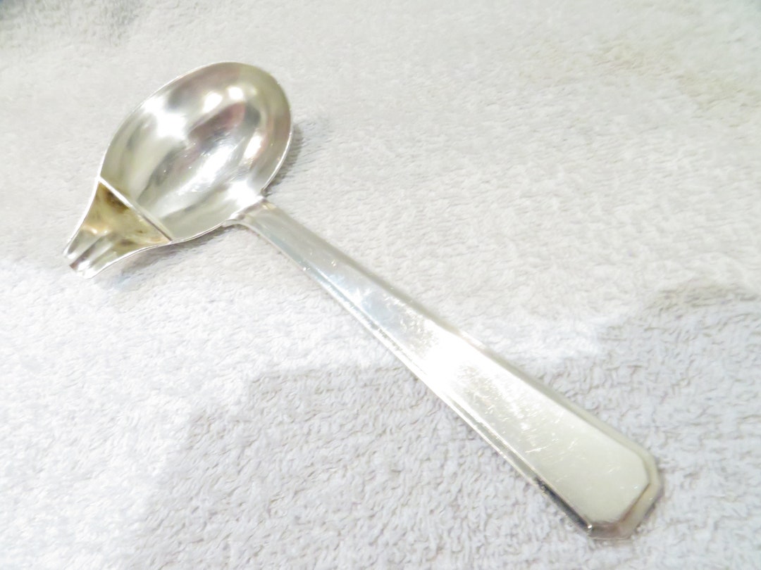 Lean Fat Ladle Silver Metal Art Deco Style America Silversmith Ravinet ...