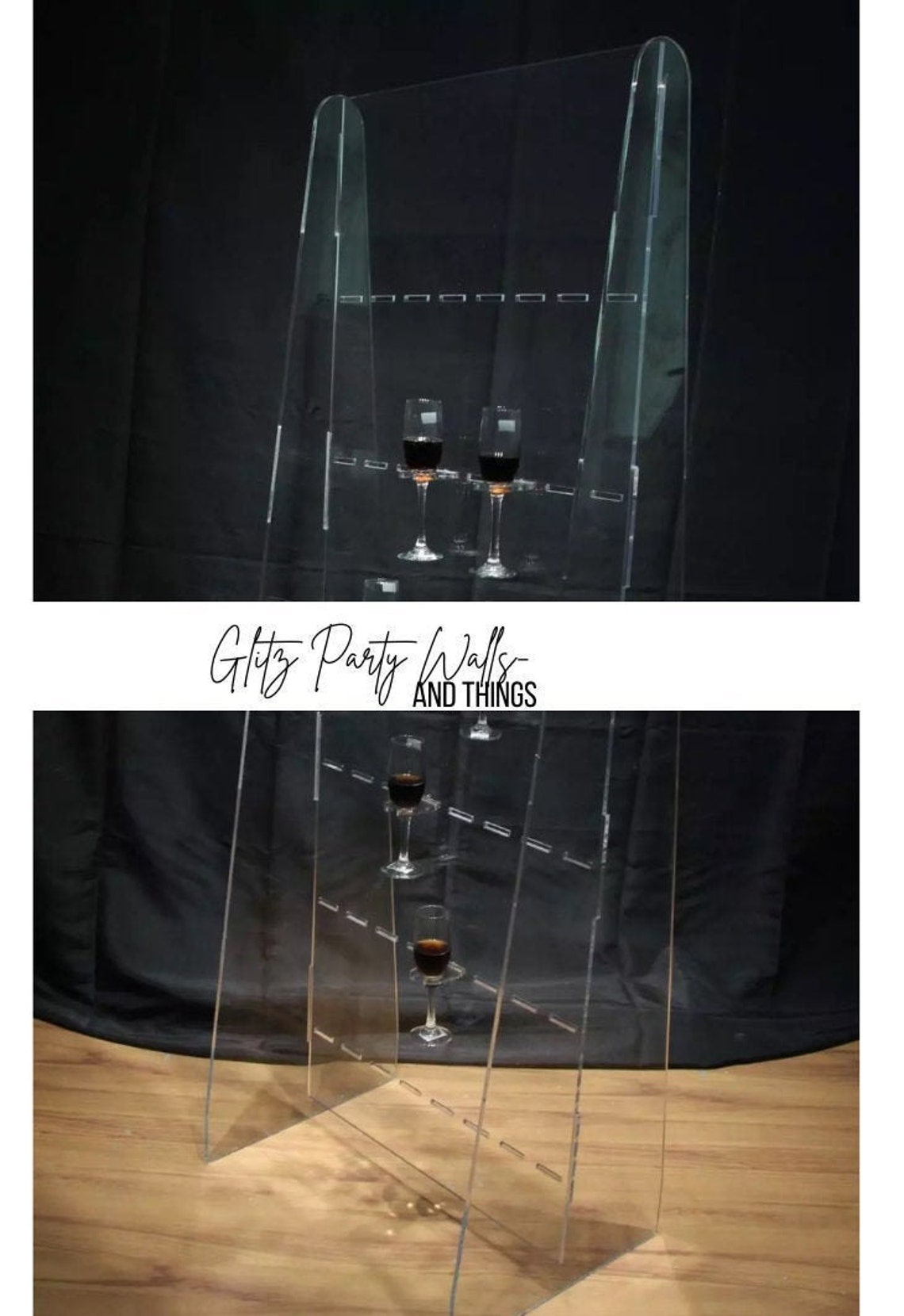 Lucite Champagne Wall With Stand Built to Order Holds 48 Etsy