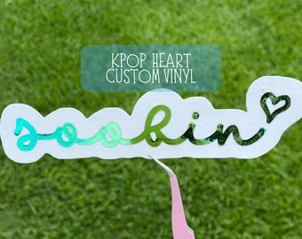 KPOP Custom Vinyl | Name + heart design