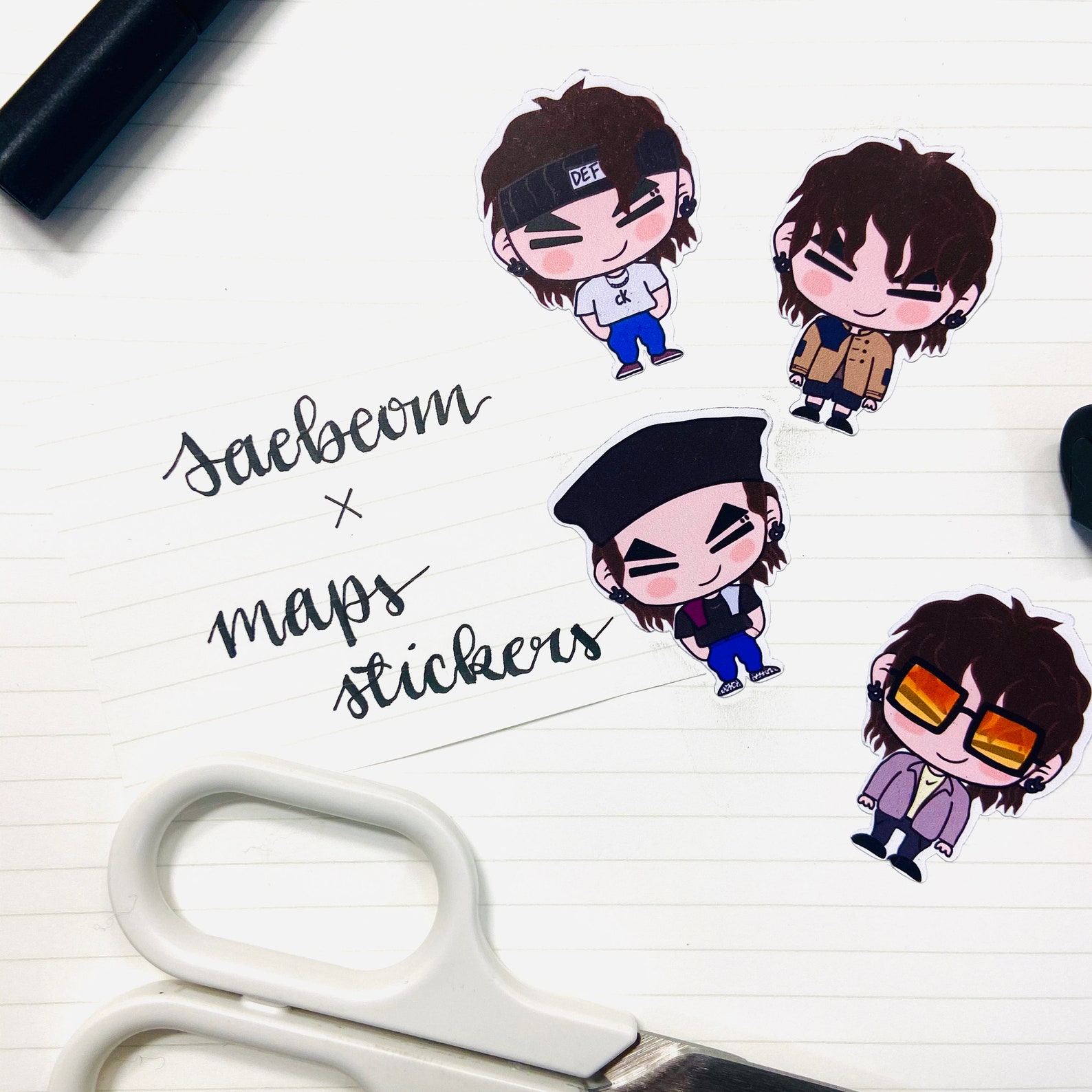 got7 jb jaebeom maps sticker set kpop stickers got7 etsy