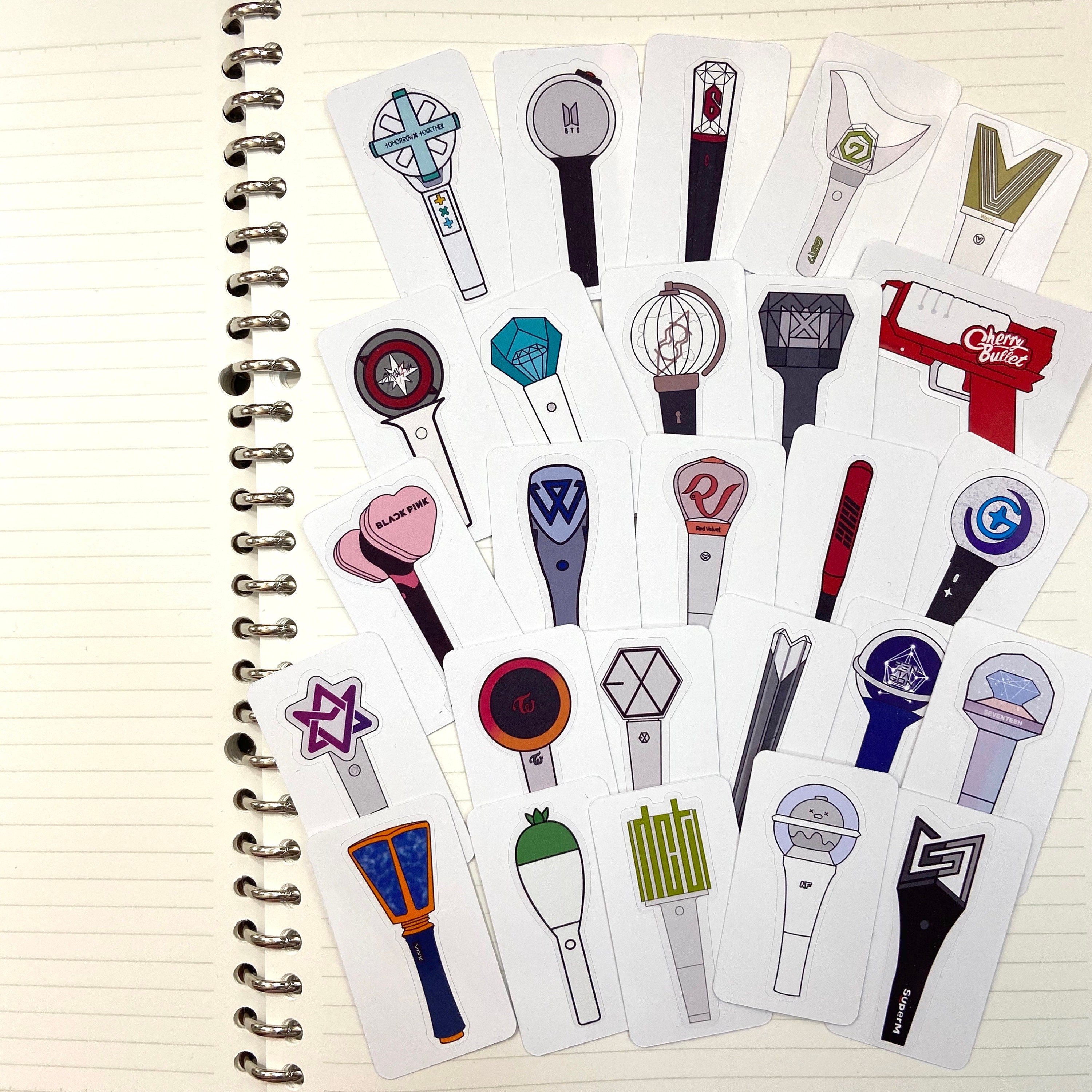 Kpop Lightstick Logo Stickers Bts Ateez Got7 Blackpink Etsy
