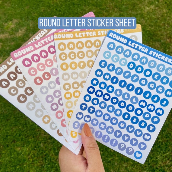 Round Letter Sticker Sheet Photocard Stickers, Kpop, Kpop Stickers,  Letters, Alphabet, Journaling, Decor, Toploader, Sleeve, Pc, Photocard 