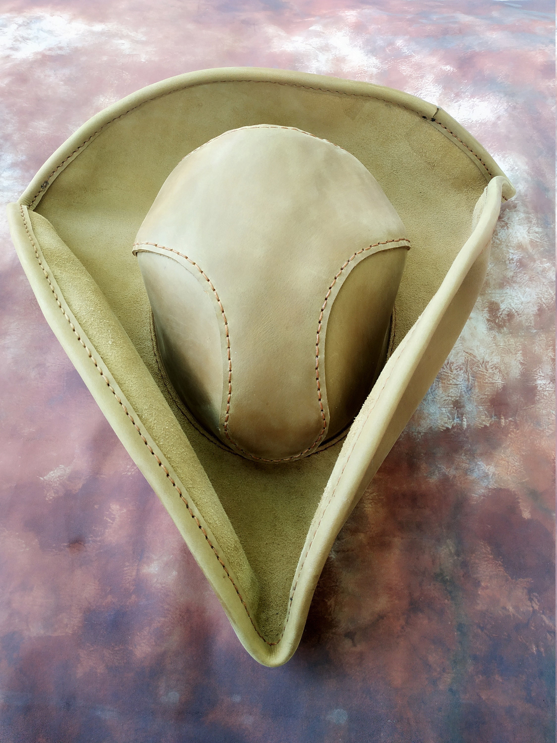 Leather Tricorn pirate hat LARP SCA renaissance Pirate Hat Etsy