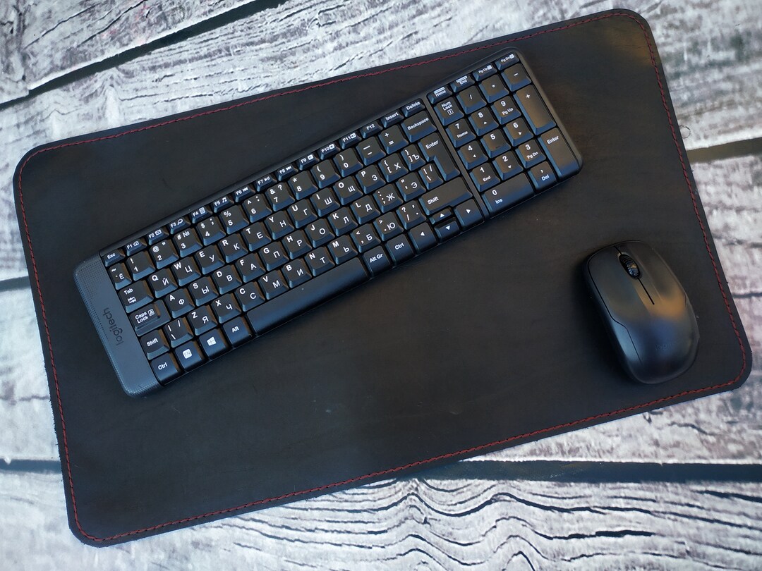 Table Mouse Mat Black Small Large Leather Table Mat, Mouse Pad, Gift, Leather Desk Mat ...