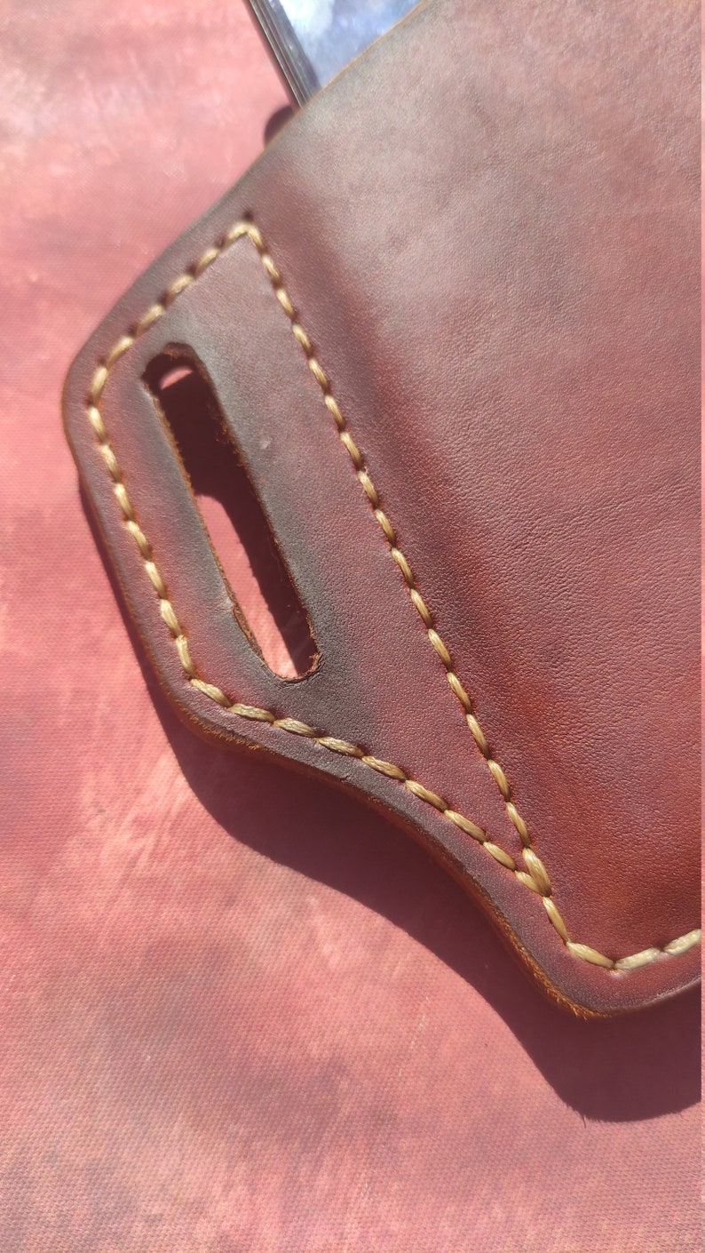 Heavy Duty Leather iPhone Holster with loop for belt Leather Etsy