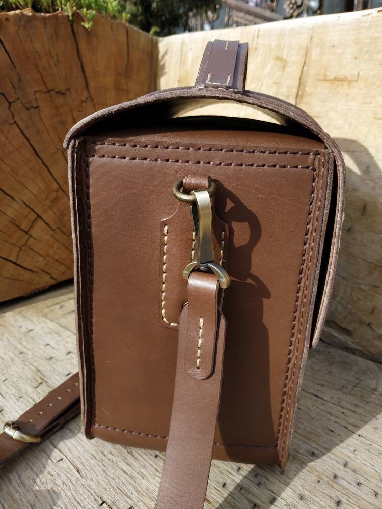Camera Leather Bag HAND SEW Leather Bag Leather Camera Case Etsy