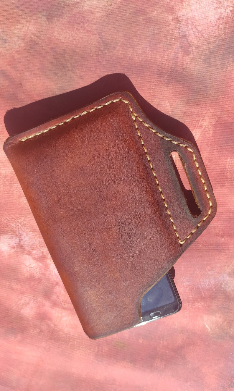 Heavy Duty Leather iPhone Holster with loop for belt Leather Etsy