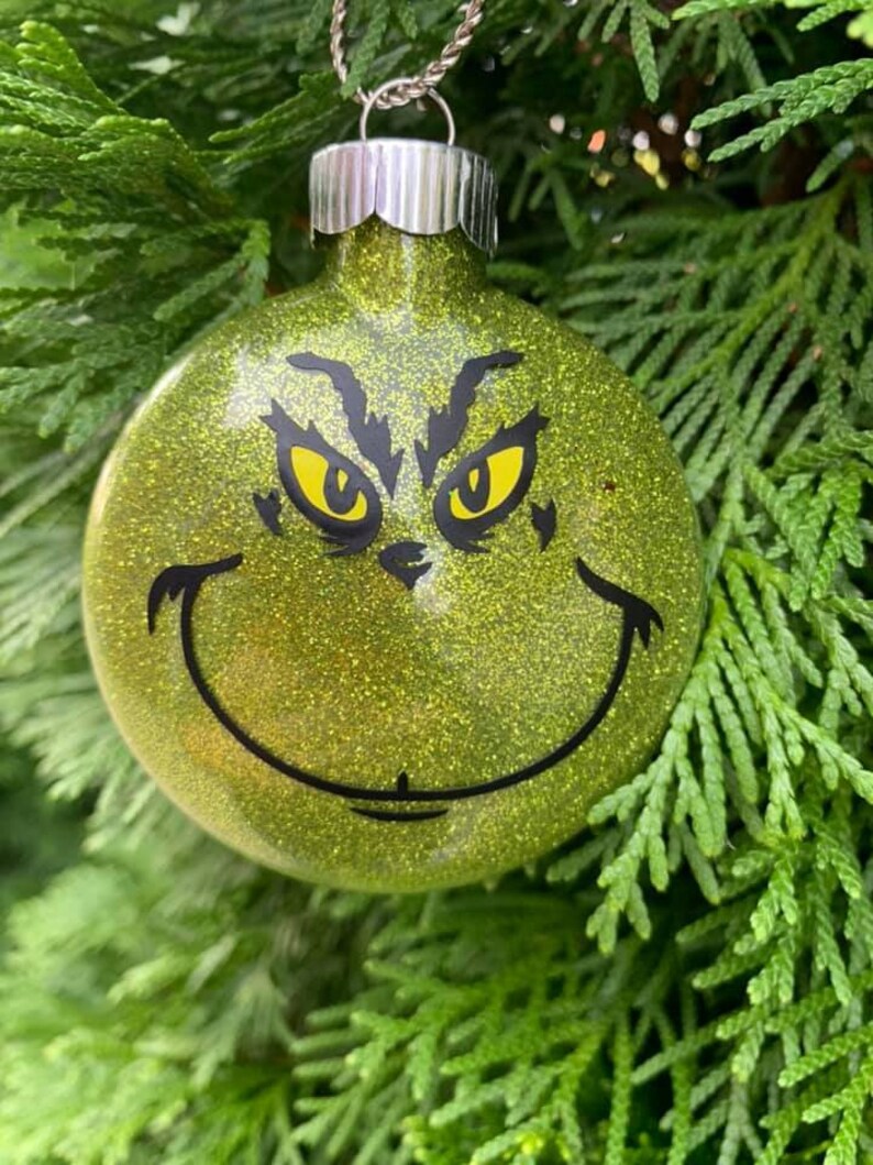 Personalized Glitter Ornaments Etsy