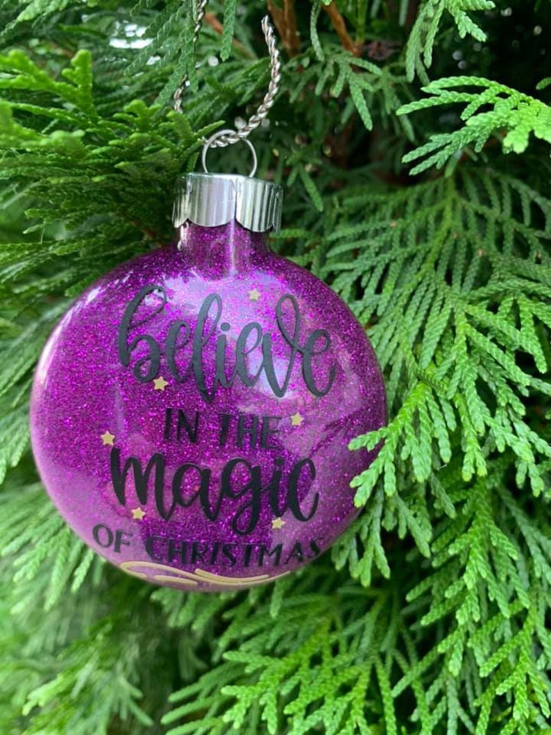 Personalized Glitter Ornaments Etsy