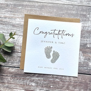 Personalised Congratulations you're expecting card, Pregnancy card, Parents to be card, Baby boy on the way card, card for new parents. baby