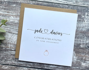 Personalised Congratulations on your Engagement card, Engaged card, You're engaged card, Engaged card,To the happy couple,On your engagement