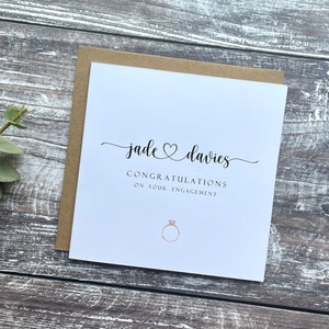 Personalised Congratulations on your Engagement card, Engaged card, You're engaged card, Engaged card,To the happy couple,On your engagement