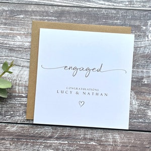 Personalised Engagement card, you’re engaged, congratulations card, congratulations on your engagement card, modern engagement card, elegant