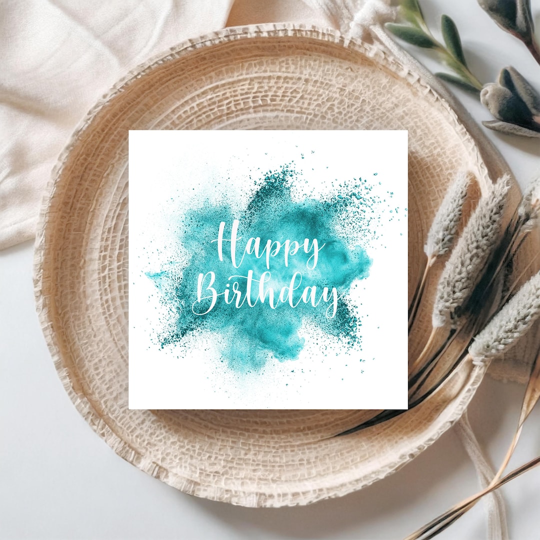 Blue Happy Birthday Card | Boys Birthday Card | Mens Birthday Card ...