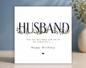 Tarjeta de cumpleaños para el esposo • Tarjeta de cumpleaños romántica para el esposo • Tarjeta de lujo para el esposo • Tarjeta de cumpleaños de la esposa • Tarjeta de cumpleaños significativa