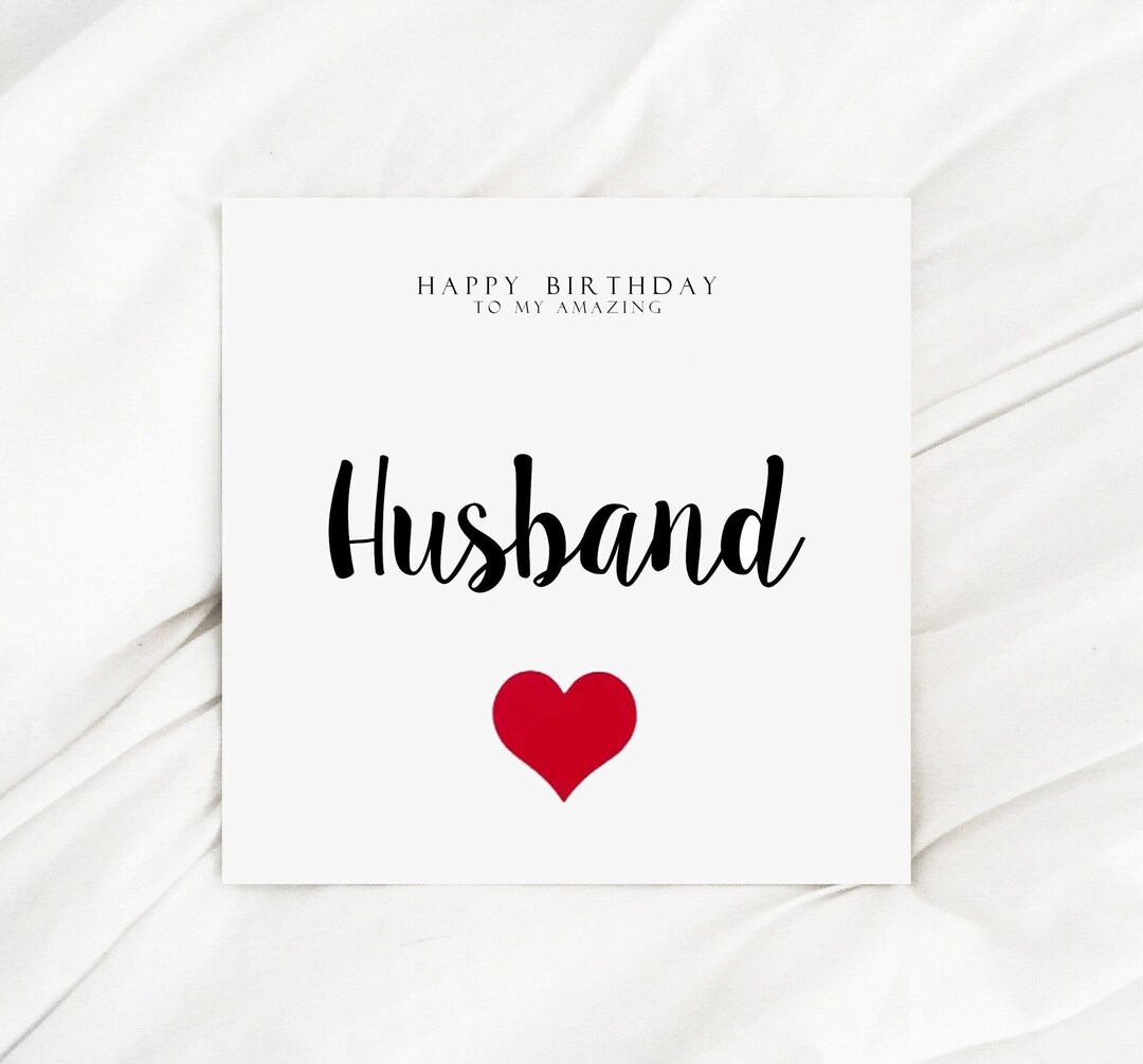 Personalised Happy Birthday to My Amazing Husband Card, Hubby Birthday ...