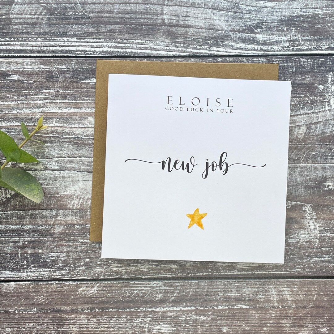 Personalised Congratulations New Job Card, Good Luck New Job Card ...