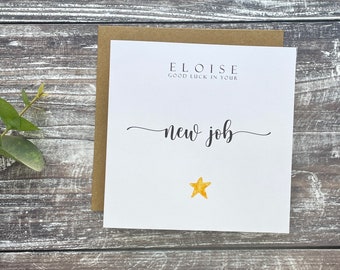 Personalised Congratulations New Job card, Good luck New job card, Sorry you're leaving card, Goodbye card, new job card, Good luck card
