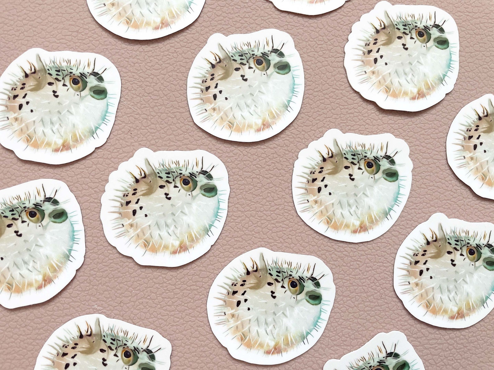 Puffer Fish Sticker Aesthetic Stickers Fish Sticker - Etsy