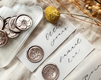 KAI 2.0 -Calligraphy Vellum Place Cards with Wax Seal | Wedding Stationary, Wedding Place Cards, Event Decor, Calligraphy Place Cards