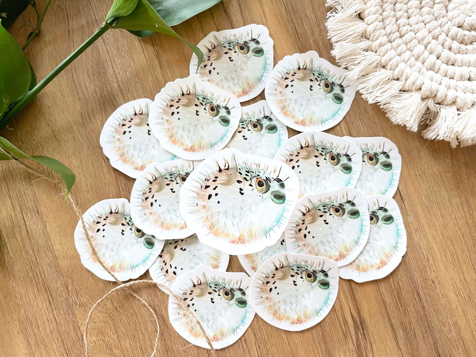 Puffer Fish Sticker Aesthetic Stickers Fish Sticker - Etsy
