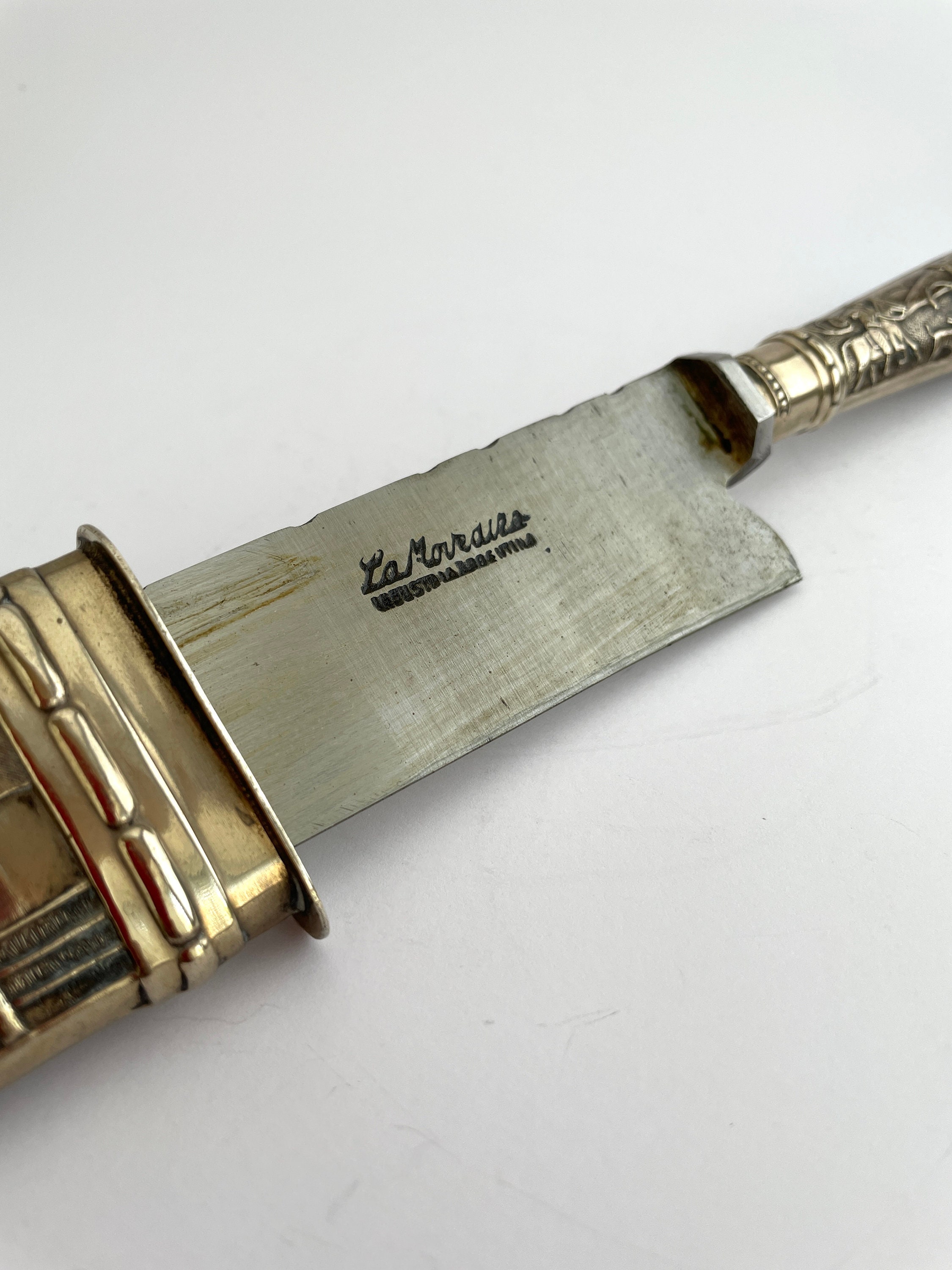 Vintage STERLING SILVER / GOLD GAUCHO KNIFE Austria