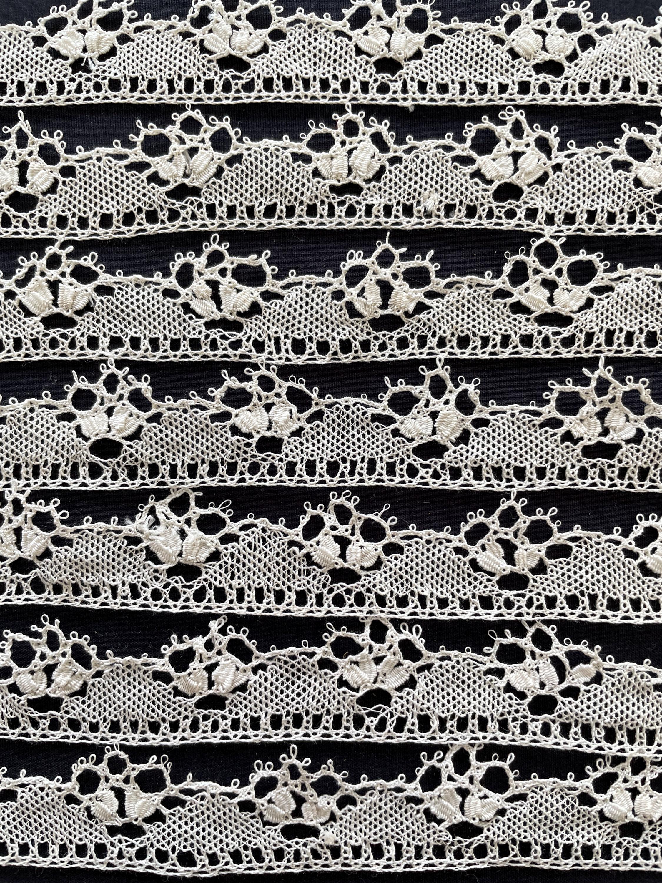 Antique French Bobbin Lace: Cream Cluny Lace Trim, 10 m