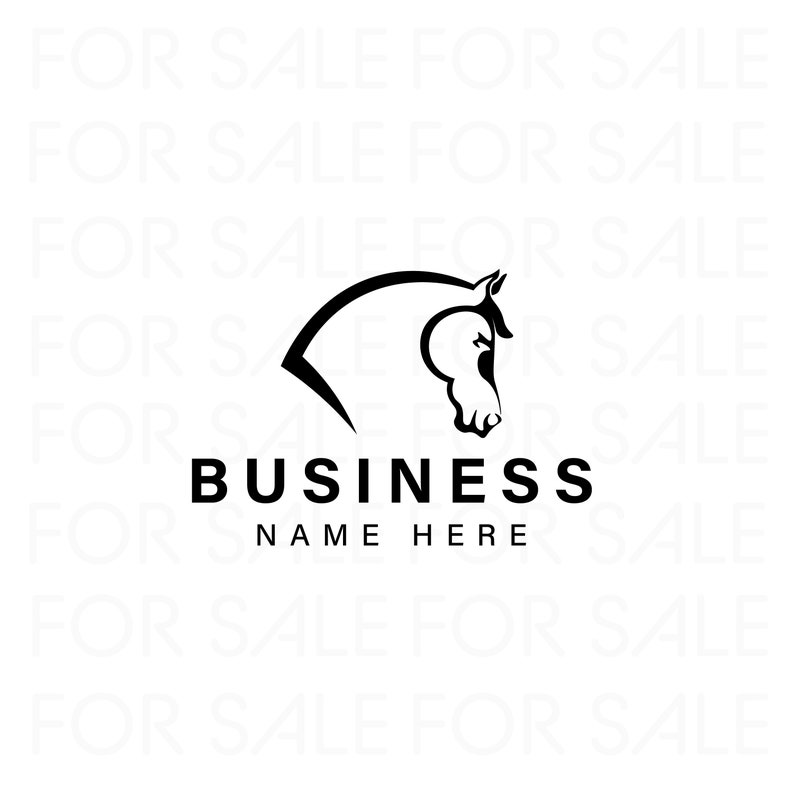 Custom Horse Head Logo Horse Head Logo Horse Logo Equine Etsy