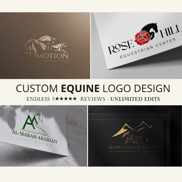 Custom Equestrian Logo Design  - Equine Logo Design - Bespoke Equine Logo Design - COMPLETELY CUSTOM!