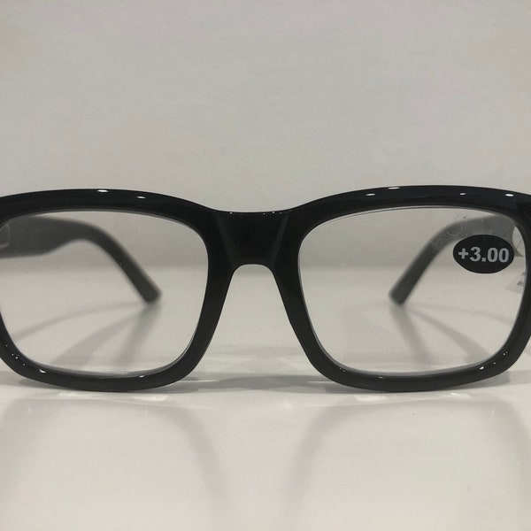 Designer Magnified Reading Glasses Black 3808